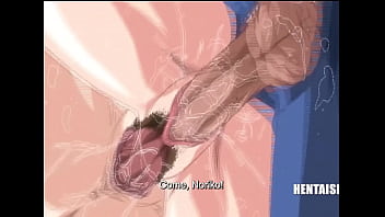 Stepmom and stepdaughter engage in sexual acts while being penetrated by stepdad, as depicted in animated video with English subtitles